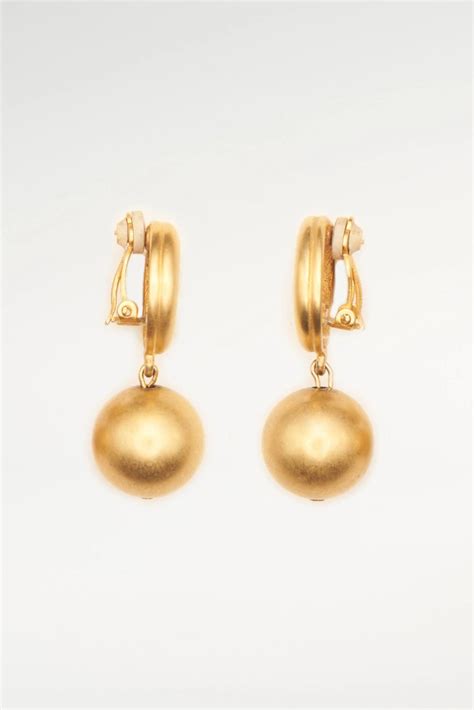 givenchy open drop earrings|vintage gold givenchy earrings.